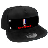 Buckle-Down Men's Snapback Hat-Camaro Badge2 Black/red/White/Blue, Multicolor, One Size Fits Most